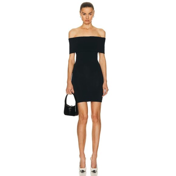 WARDROBE.NYC Dresses & Skirts - WARDROBE.NYC Off The Shoulder Mini Dress in Black Small New Womens Stretchy